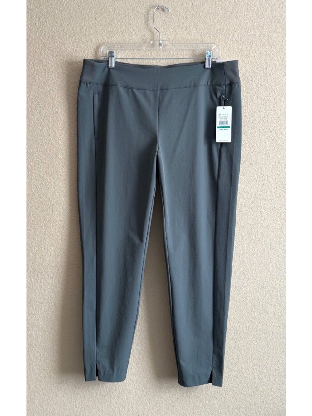 Gaiam Women's City Street Explorer Zip Pants in Urban Chic Muted Sage Green